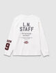 Boys’ white waffle long-sleeved T-shirt-4