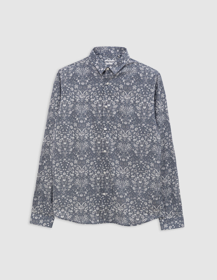 Chemise SLIM orage tissu Liberty coquillages Homme-6