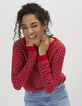 Pull rouge céleste avec jeux de points métallisés I.Code-1