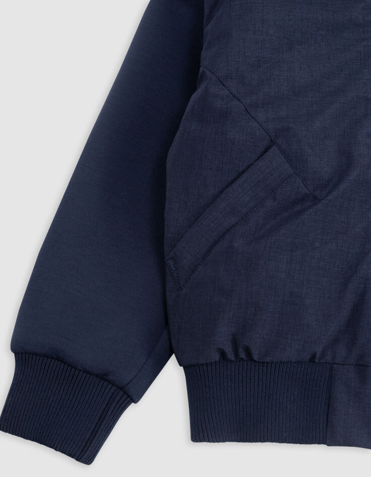 Navy two-ply hooded bomber for boy-6