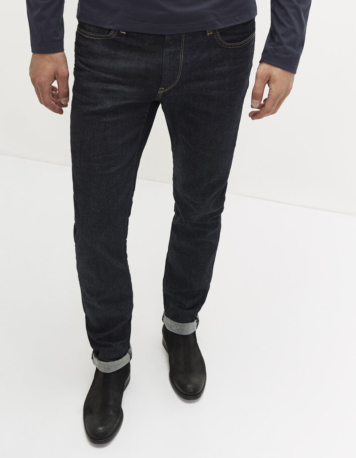 Men's raw denim jeans