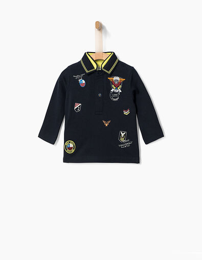 Baby boys’ navy polo shirt - IKKS