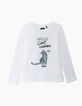Cremeweißes Mädchenshirt Wild Cat/Leopard-2