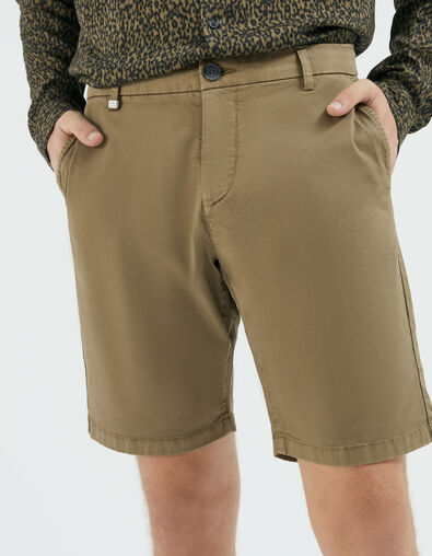 Bermuda CHINO kaki clair Homme - IKKS