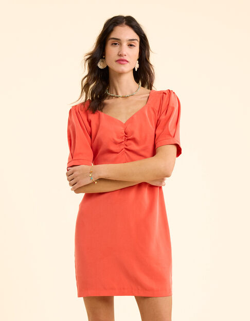 I.Code red short dress with heart neckline