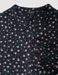Zwarte blouse print miniroosjes meisjes-8
