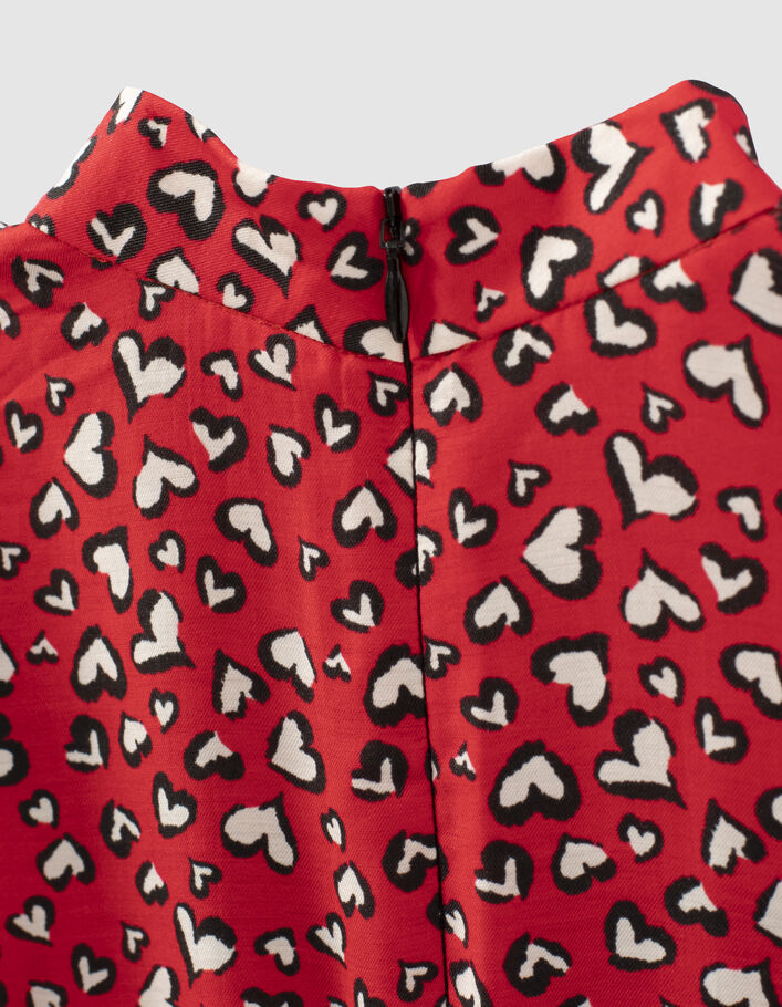 Rotes Mädchenkleid mit Herzen Mini Me - IKKS