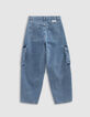 Jean BALLOON bleu Waterless poches battle fille-7