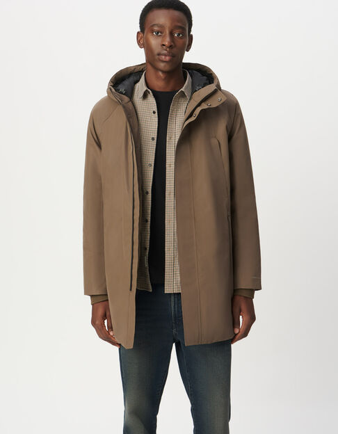 Beige parka WATERPROOF BREATHABLE doorstikt Heren - IKKS