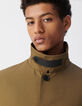 Herren-Trenchcoat, bronze, Materialmix, Kragenband-8