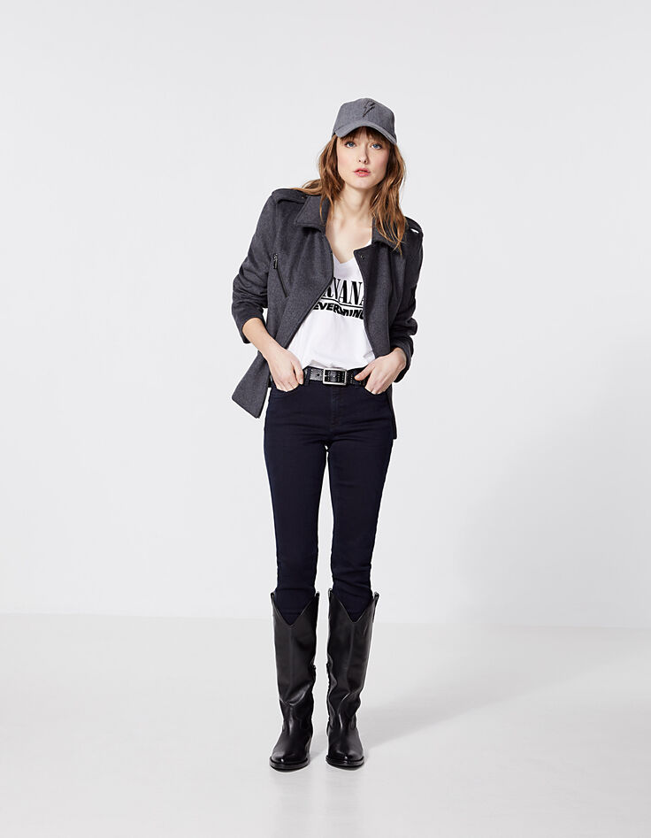 Weißes Damen-T-Shirt aus Baumwollmodal mit Nirvana-Motiv-6
