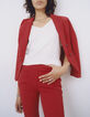 Gebroken witte top cupro en viscose gedrapeerd opzij-4