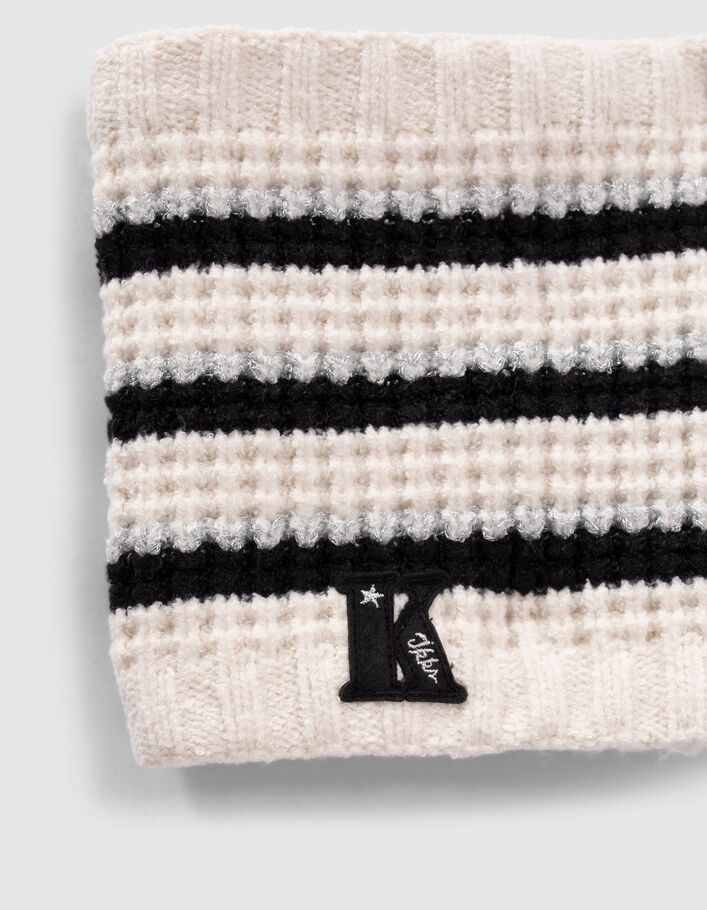 Snood crudo punto lúrex rayas niña-4