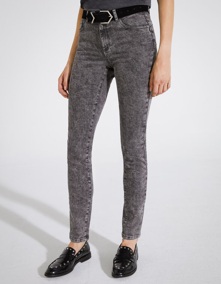 Vaqueros slim gris sculpt up bolsillo cadena joya mujer-2