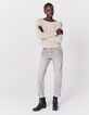 Jean relax gris rayas cremallera mujer-2