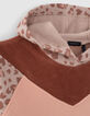 Girls’ pink leopard motif sweatshirt dress-6