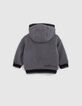 Grijs gestreept geribd vest voor babyjongens-3