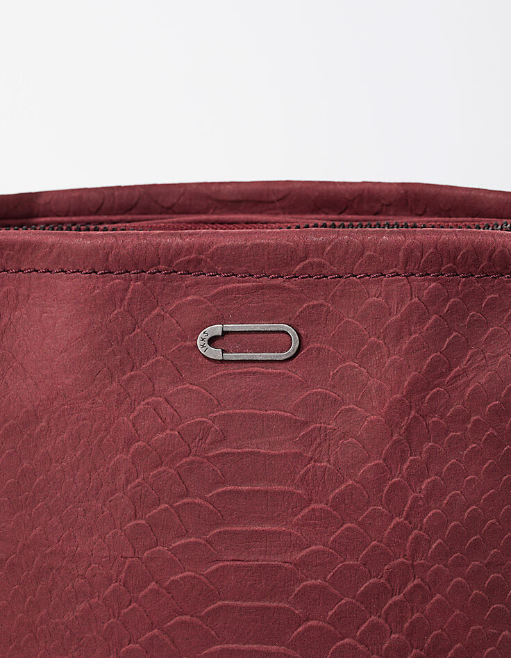 Women’s The Mini Artist garnet reptile-look leather bag-5