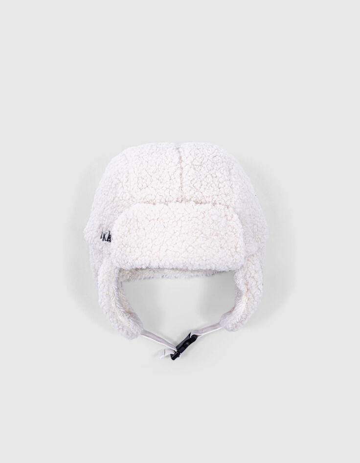 Chapka blanc cassé Sherpa brodé étoile bébé fille -5