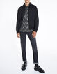 Chemise SLIM noire imprimé floral Rock Homme-2
