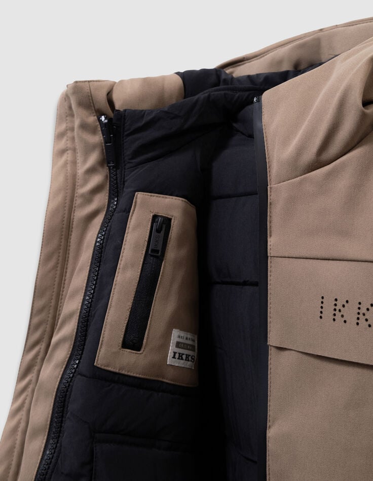 Schwarzer 2-in-1-Jungenparka und Steppweste-7 Schwarzer 2-in-1-Jungenparka und Steppweste-7