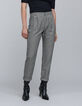 Pantalon de costume noir motif prince-de-galles Femme-3