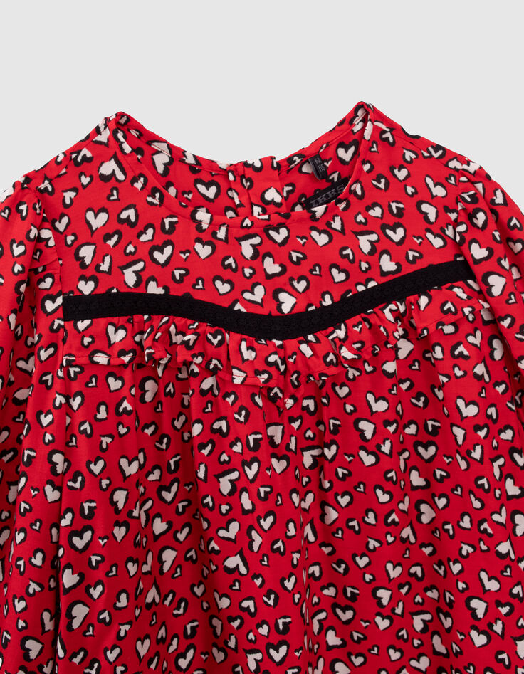 Blusa roja corazones mini me niña-3