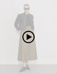 Schwarze Oversize-Damenbomberjacke aus Leder-7