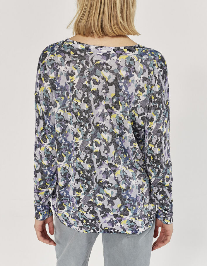 Women’s metallic thread camouflage motif sweater - IKKS