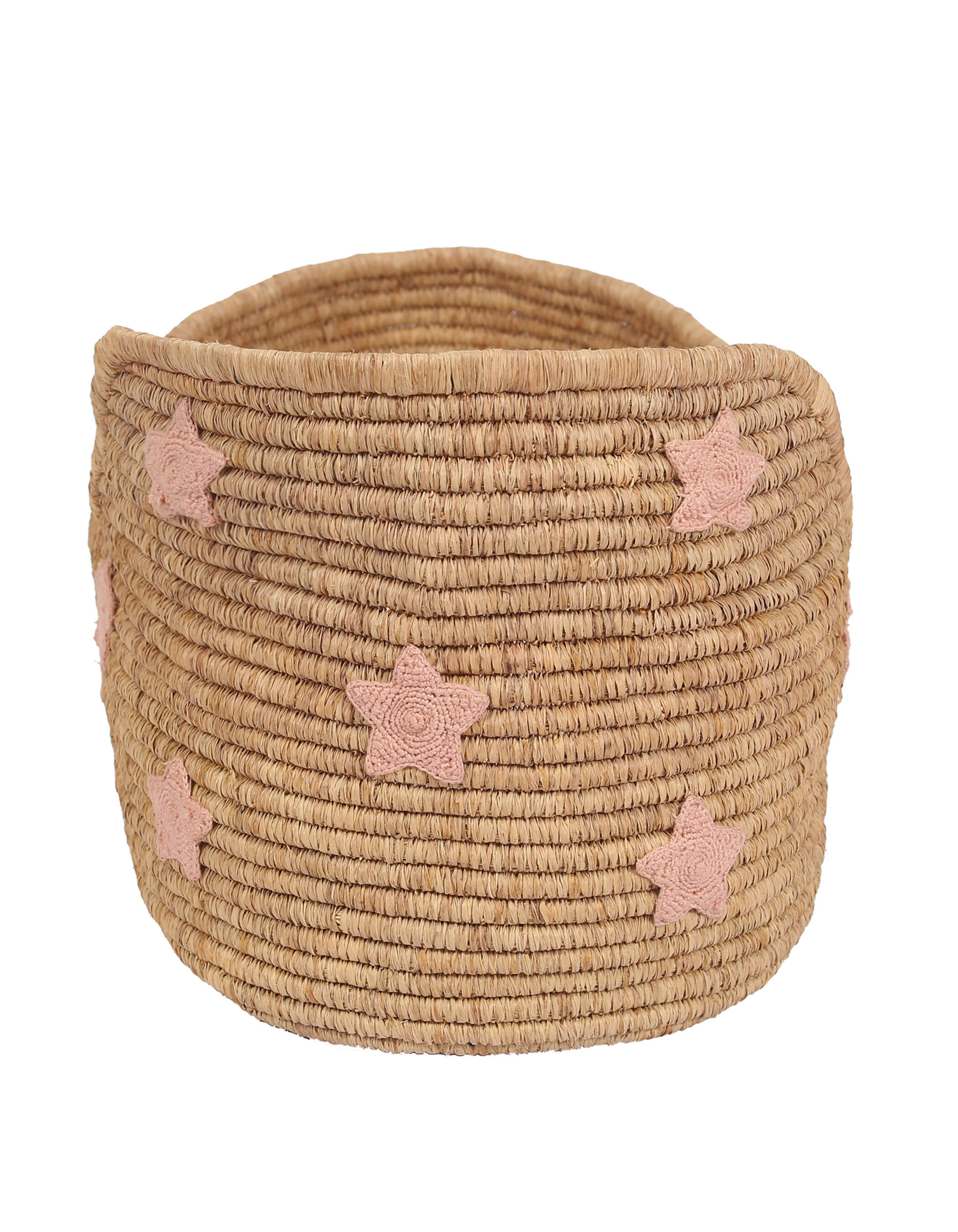 NORO pink embroidered star Moses basket cotton mattress