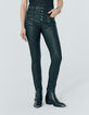 Jean slim noir enduit high waist coupe sculpt up femme-2