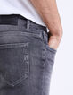 Grijze slim herenjeans Downtown-5