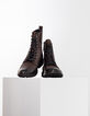Boots à lacet marron foncé en cuir Homme-6
