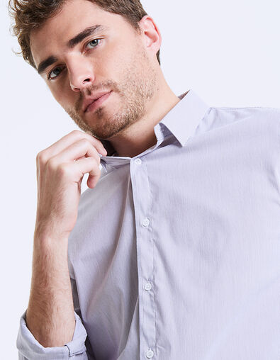 Camisa slim rayas finas shadow Hombre - IKKS
