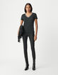 Tee-shirt black blue bijoux femme-1