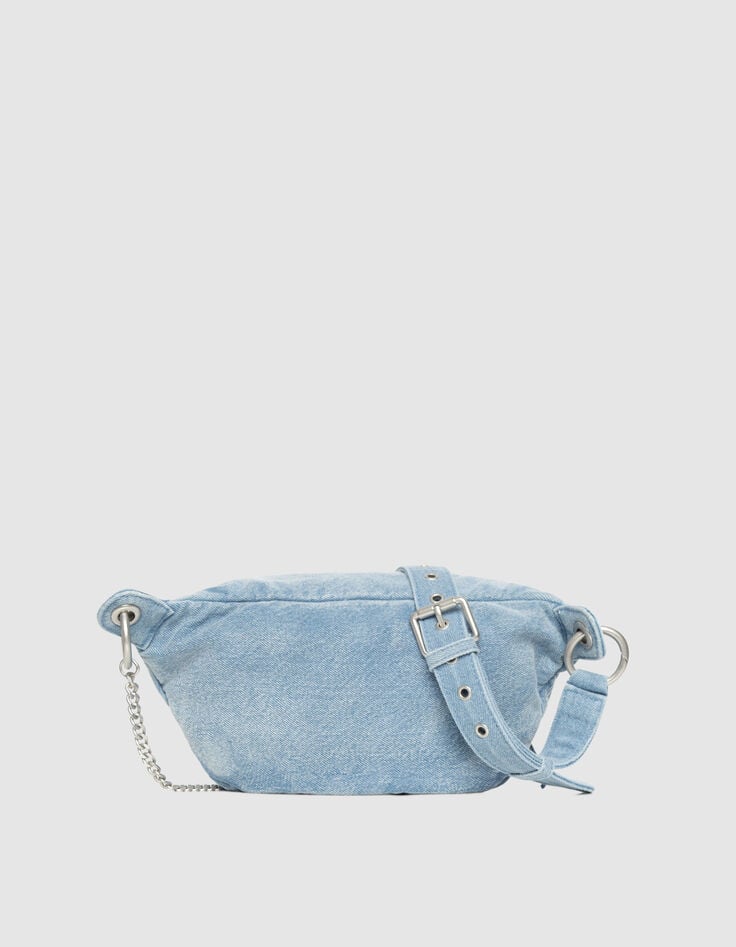 Sac banane 1440 bleu en jean délavé Femme-2 Sac banane 1440 bleu en jean délavé Femme-2