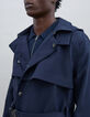 Men&rsquo;s navy nylon WATERPROOF trench coat-8