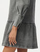 Vestido vaquero gris manga larga mujer-4