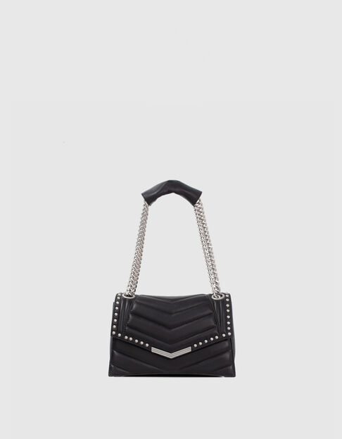 Women’s black studded leather THE 1 rock bag Size M - IKKS