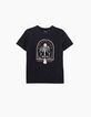 Tee-shirt noir avec palmier cadre brodé garçon -2