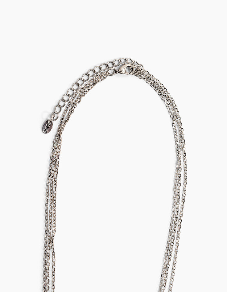 Collar largo múltiple perlas concha cauri-3