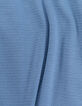 Blue jacquard boy's embroidered pocket T-shirt-8