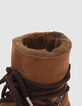 Boots fourrés camel cuir velours INUIKII x IKKS Femme-6