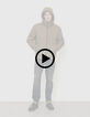 Men’s beige WATERPROOF hooded padded jacket-7