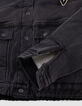 Chaqueta vaquera gris desteñida con forro para niña-5