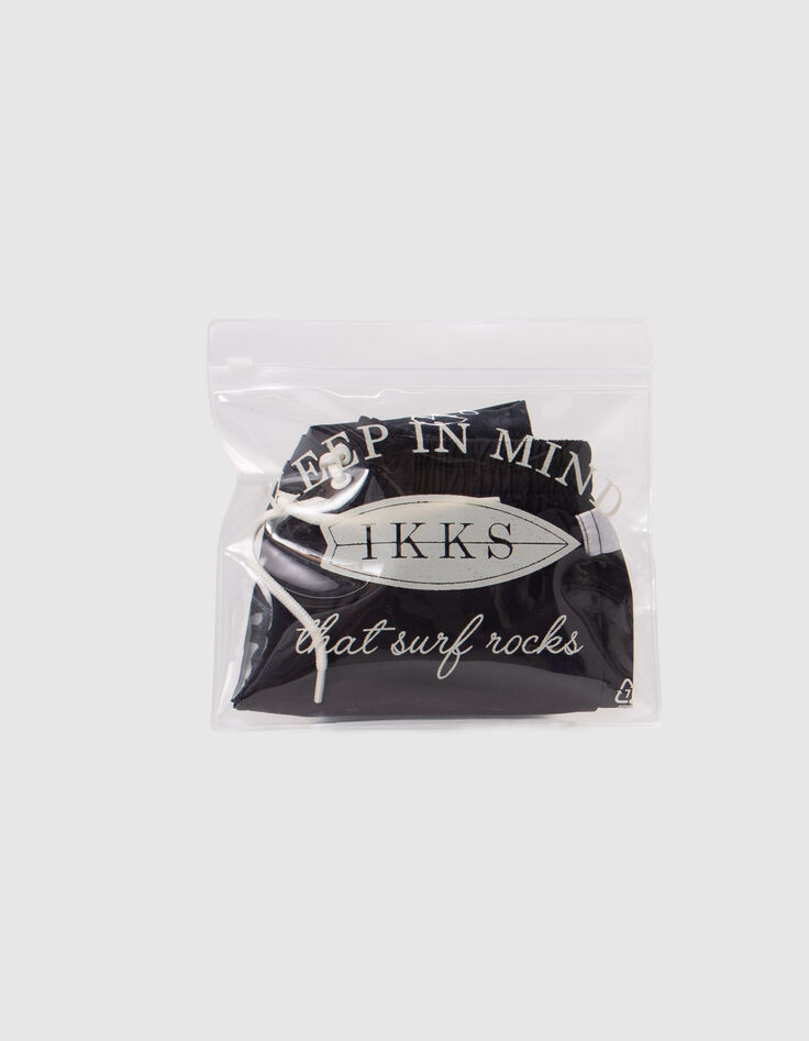 Short de bain noir imprim&eacute; gar&ccedil;on-4