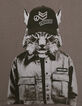 Donkerkaki T-shirt opdruk lynx-pet jongens -4