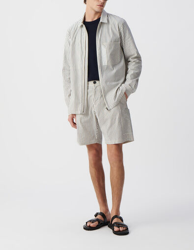 Men&rsquo;s ink striped REGULAR overshirt - IKKS