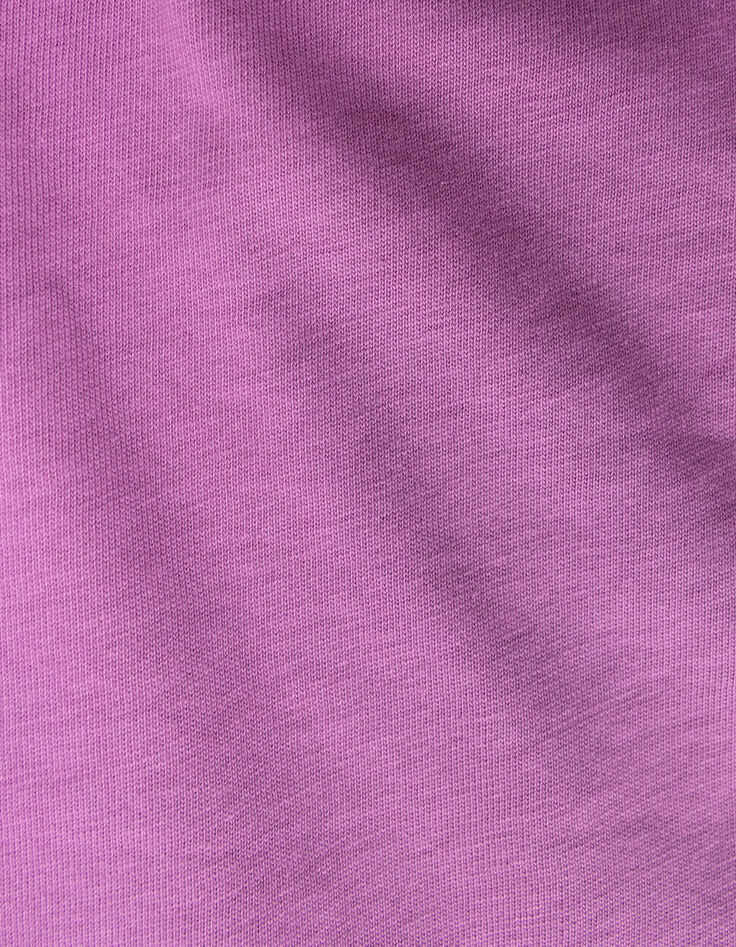 T-shirt violet coton bio palmier-tigre copper fille-8