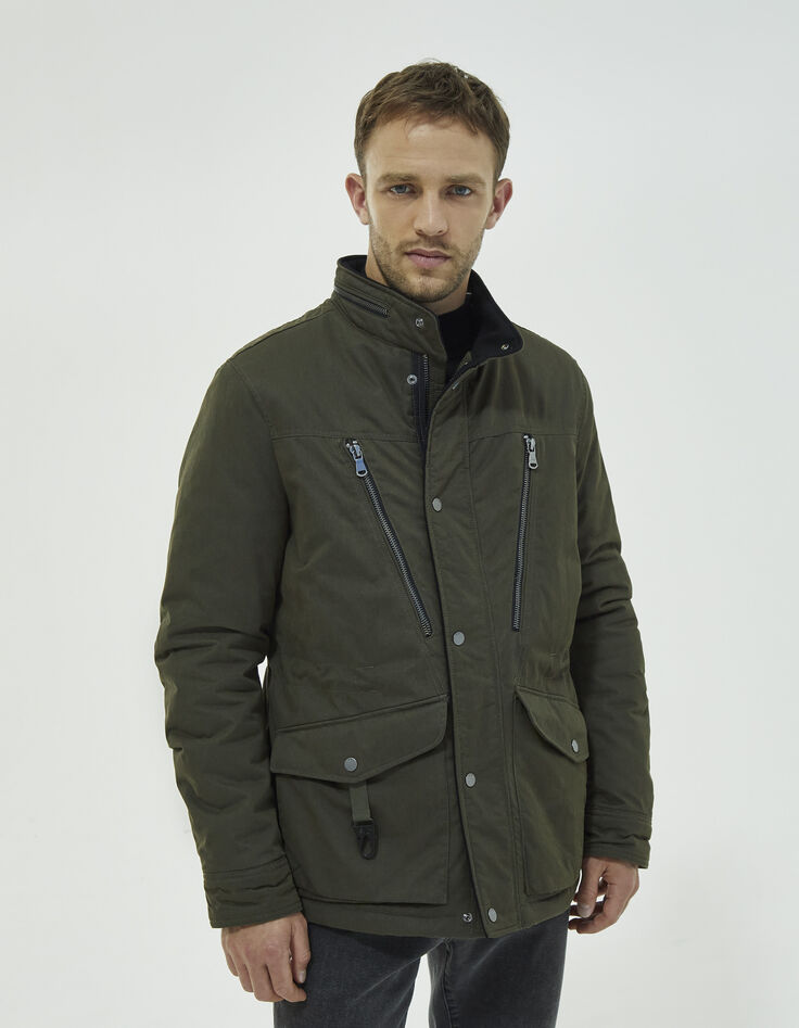 Men’s bronze multizip safari jacket-1